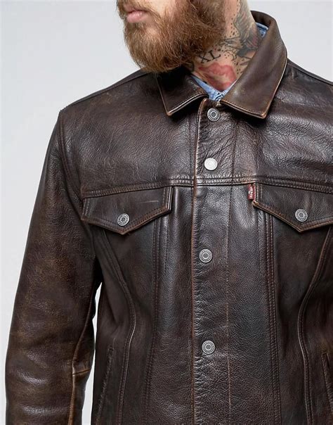 mens leather jackets levi